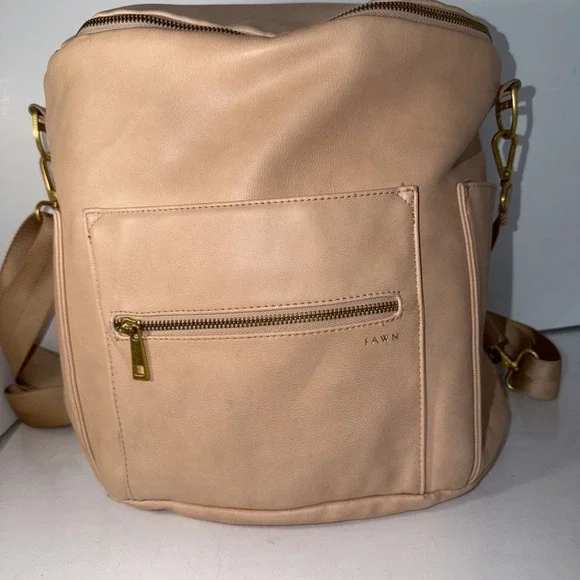 Fawn Design The Original Large Backpack Messenger Diaper Bag Rare Dusty Rose