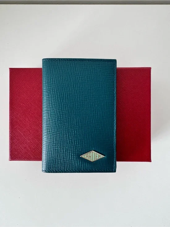 Cartier Losange, 4 credit card Holder, Blue Teal Leather, CRL3002214