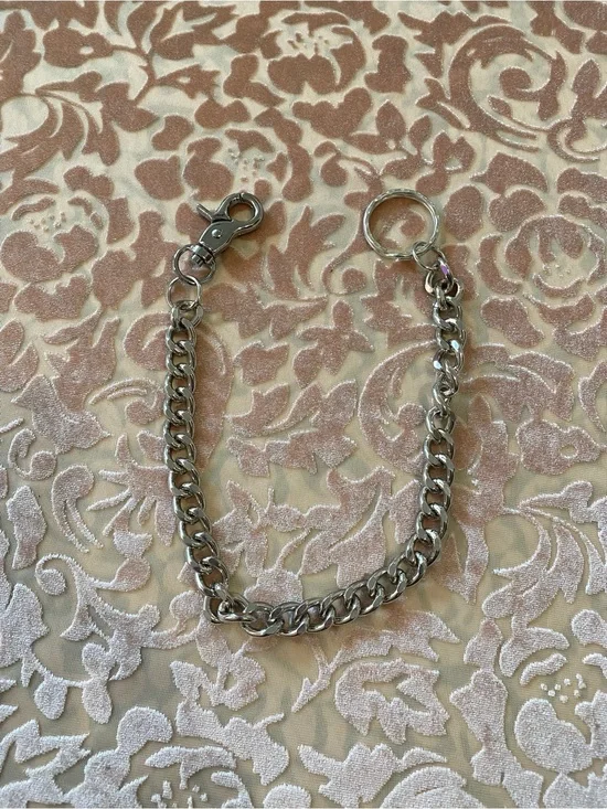 Men’s Silver Wallet Chain - Bikercore Moto Casual Goth