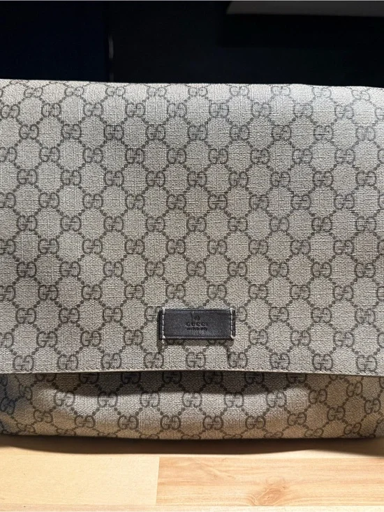 Gucci Beige & Brown GG Monogram diaper bag