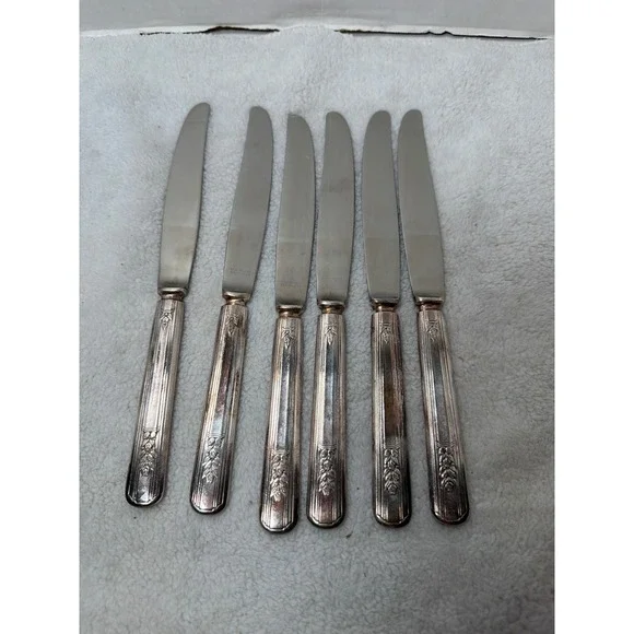 Oneida Ltd.‎  Wm A. Rogers ROSALIE  Silverplate Dinner Knives Vintage 1938