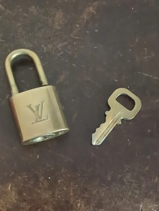 Louis Vuitton Gold Tone Padlock and Key