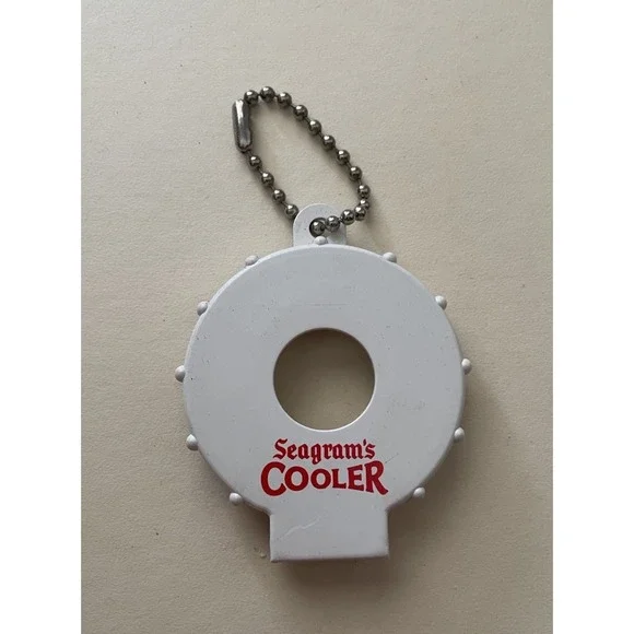 Vintage Segrams‎ Cooler Bottle Opener Basketball Keychain Key Ring