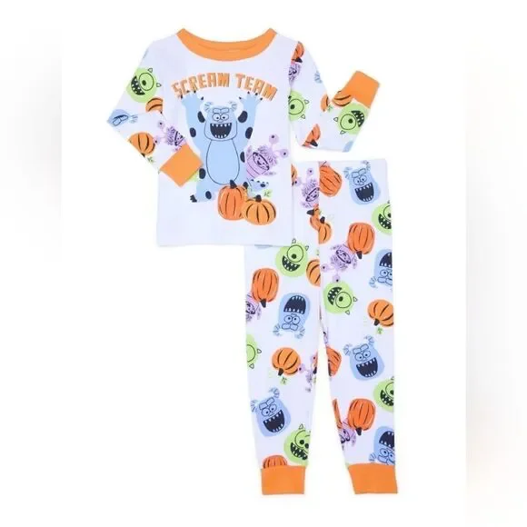 Monsters Inc. Sully, Mike and Boo Halloween Toddler Character Pajama Set, Sz 12m