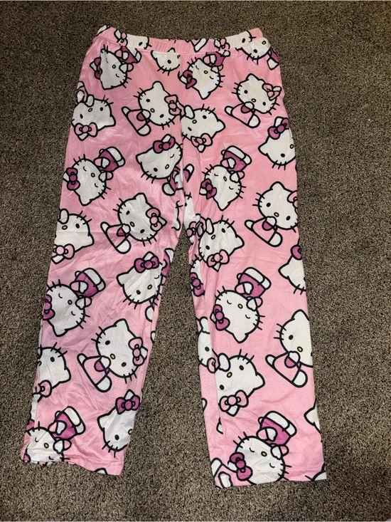 Hello Kitty Pink Fleece Girls' Pajama Pants