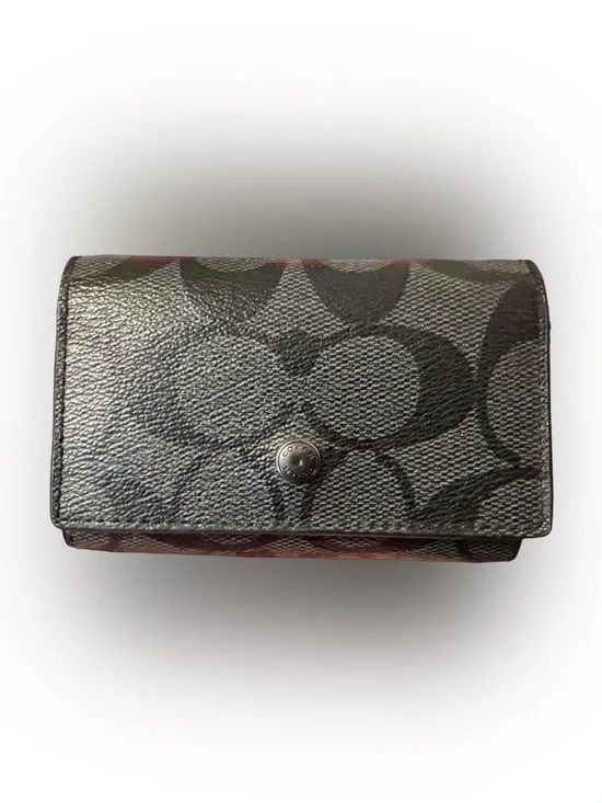 Coach Black Signature Fold Wallet - authentic