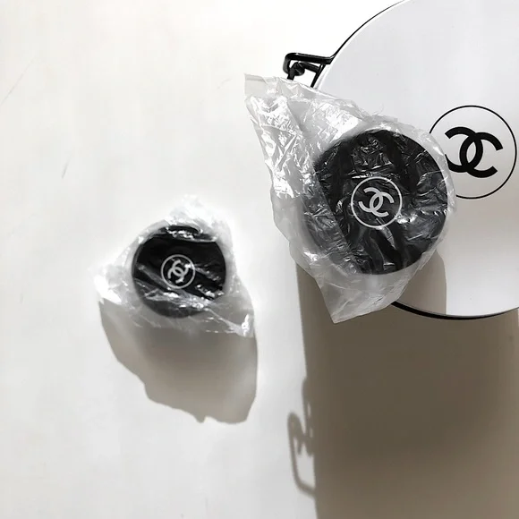 2 x Chanel CC Beauty Glass Bottle Jar Container for Makeup Travel designer