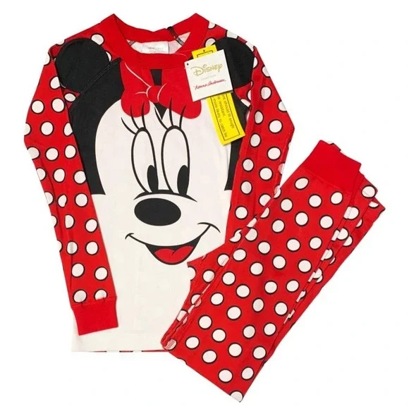 New Hanna Andersson Minnie Mouse 2 pc Pajama Set Girls 6 7 120 cm