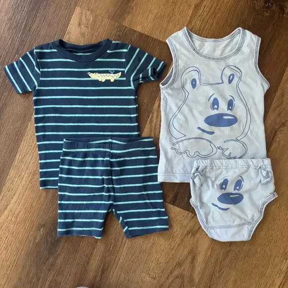 Bundle of Baby Boy Warm Weather Pajamas/PJs: Carter's, 2 Pair.