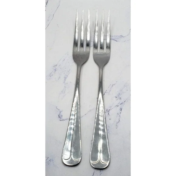 Japan Vintage Stainless Steel Dessert Fork Lot of 2