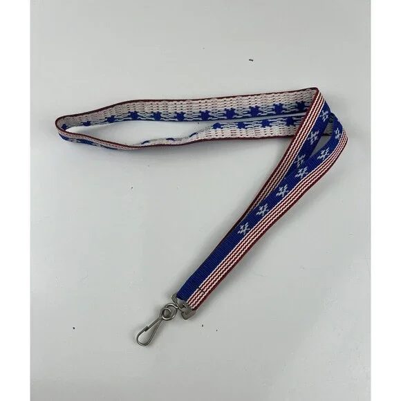 Embroidered Stitched United States Of America Patriotic Stars & Stripes Lanyard