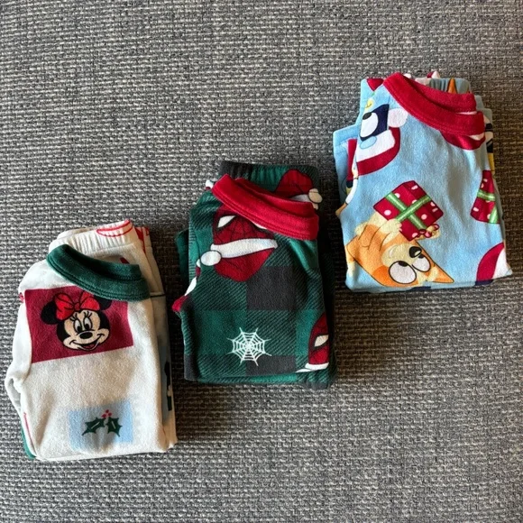 Baby Holiday Pajamas Set 18M Christmas PJs 3 Pack Festive Cozy Sleepwear