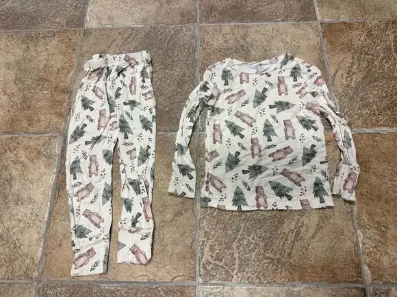Posh Peanut Toddler Pajama Set Bear and Tree Print