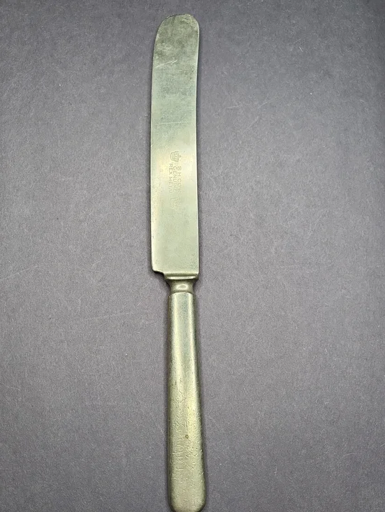 Stainless Butter Knife with Embossed Maker's Mark - Silver Tone
