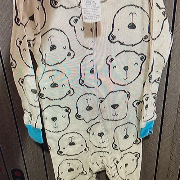Cozy Bear Print Kids Pajamas