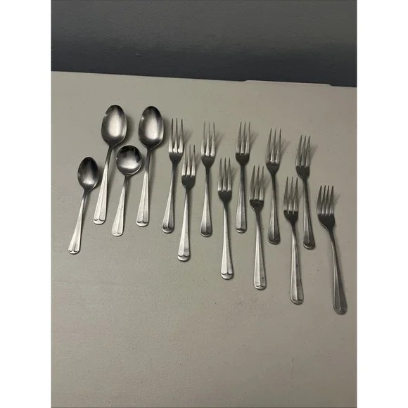 Mixed Lot Of 14‎ Stainless Spoons, Forks, Serving, Northland, Edward Don Delco