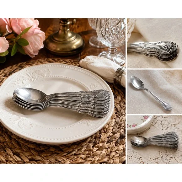 Vtg Set/12 International Silver Verona Stainless Taiwan 6