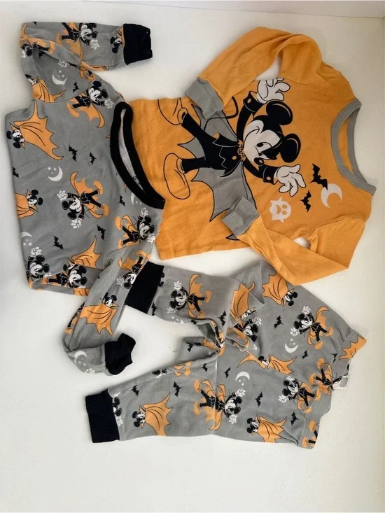 Disney Toddler Halloween Mickey Mouse Vampire 2 Piece Pajama Sets