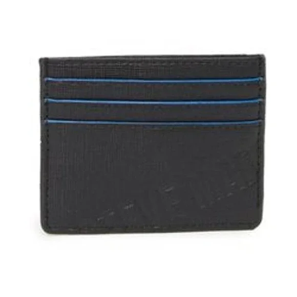 Steve Madden Men RFID Card Case Slim Wallet Black