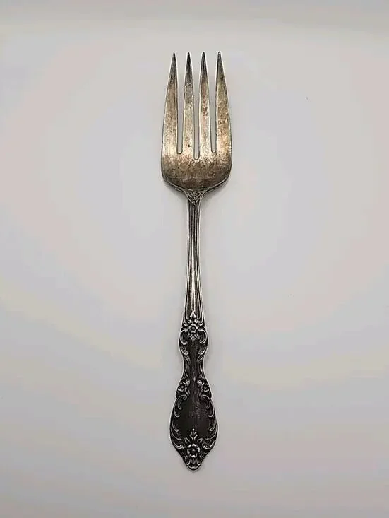GRAND ELEGANCE Wm Rogers Mfg Co Extra Plate Cold Meat Serving Forks Silverplate
