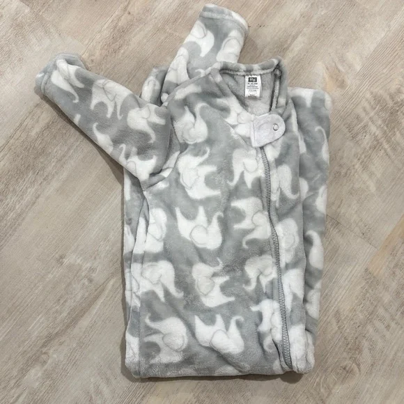 Hudson Baby Gray and White Elephant Sleep Sack