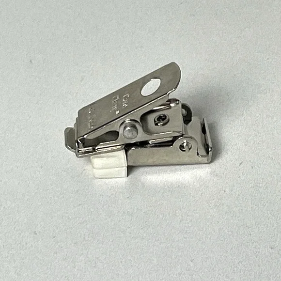 75 Pack Card Clamp Metal Badge Clip for Plastic ID Cards