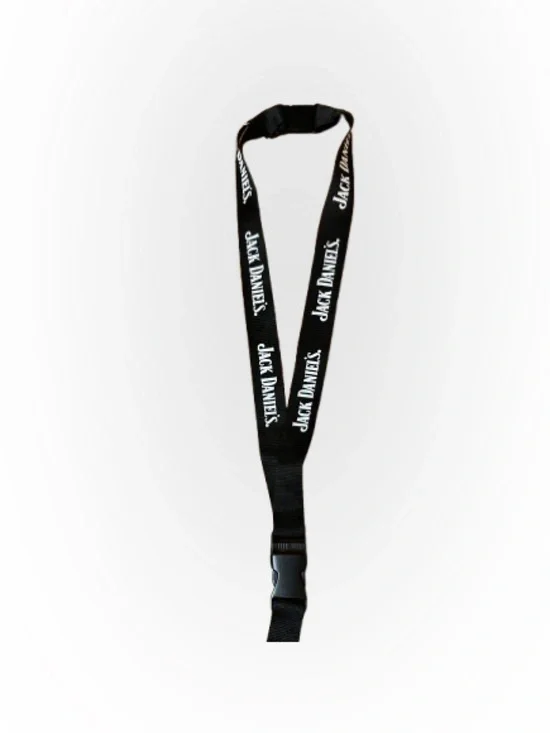 Jack Daniels Black Lanyard with White Logo