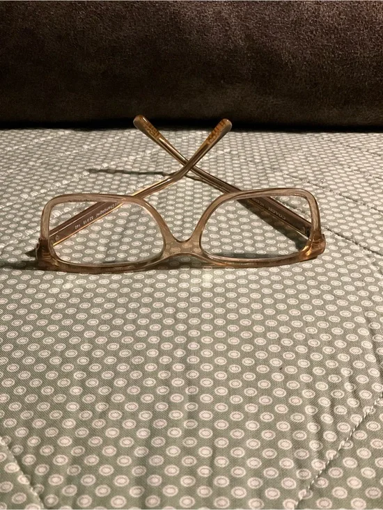 Coach Light Brown Translucent Rectangular Glasses