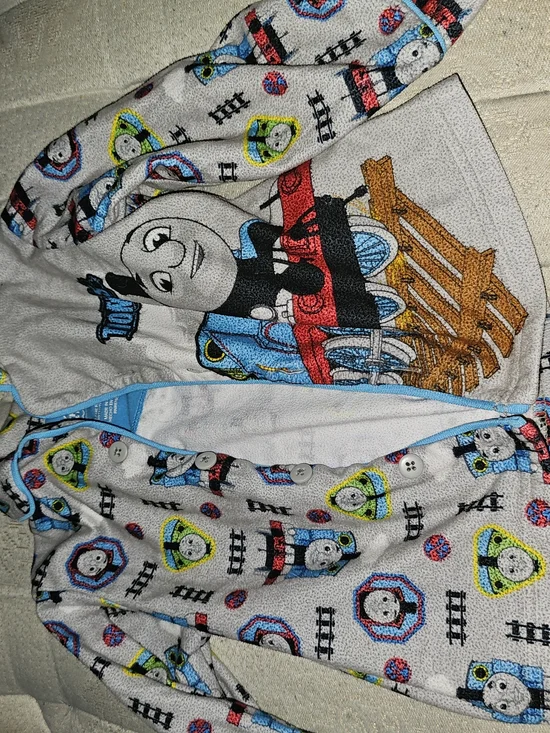 Thomas & Friends Blue, Red & Yellow Train Print Pajama Set