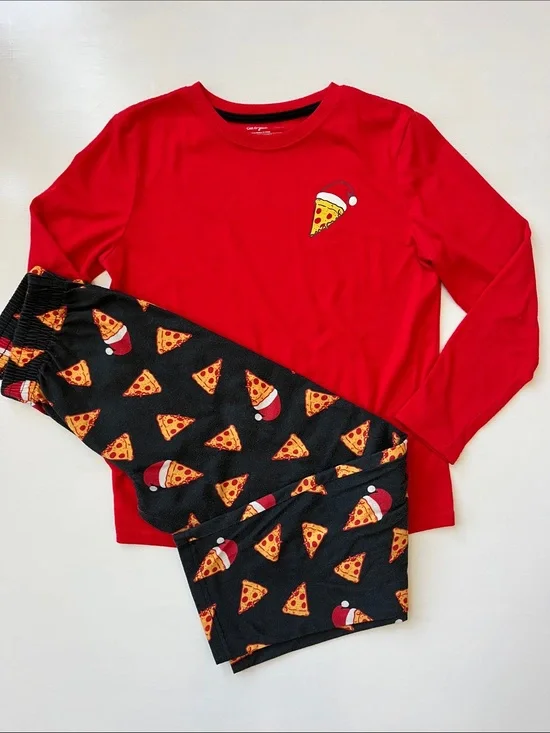 CAT & JACK Pizza Print Pajama Set Boys 10-12