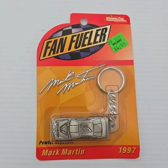 WINSTON CUP Fan Fueler Pewter Keychain‎ Mark Martin 1997
