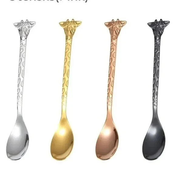 Giraffe Handle Spoon Set - Multicolor