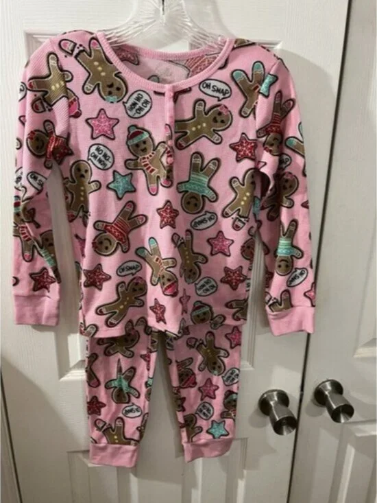 Justice Gingerbread Pajama‎ Set Holiday Size 8 NWOT