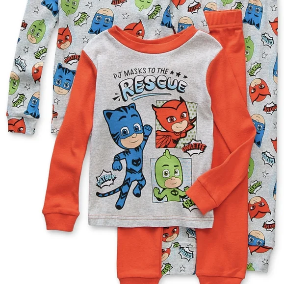 NWT PJ Masks 4-Piece Pajama Set