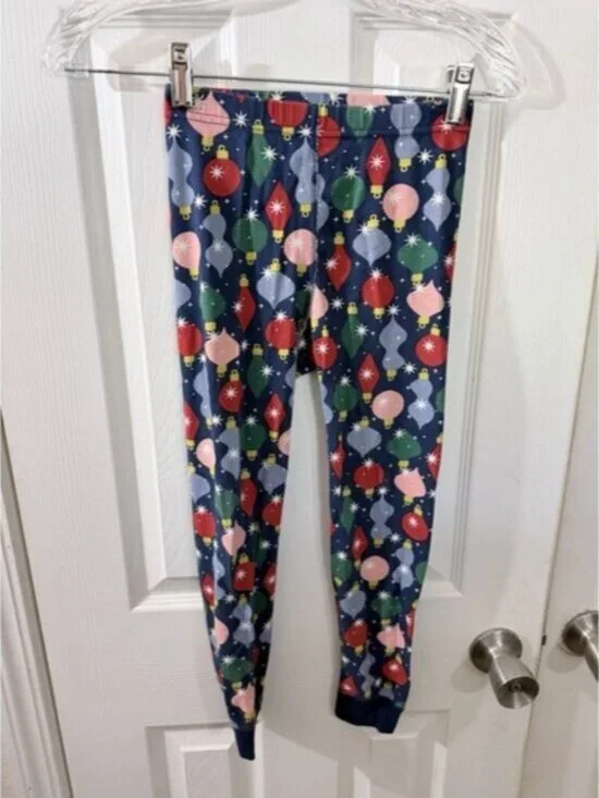 Hanna Andersson Kid Christmas Pajama Pants Size 6/7 Shine Bright
