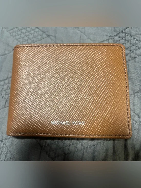 Michael Kors Brown Leather Card & Key Holder Wallet
