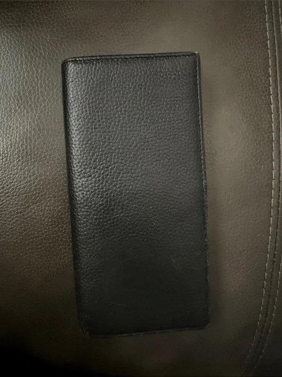 Men's Black Leather wallet Card Holder — Minimal Slim Organizer
