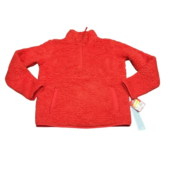 Kids Half Zip Up Pajama Pullover Sweatshirt - Wondershop Red Size X-Large 14