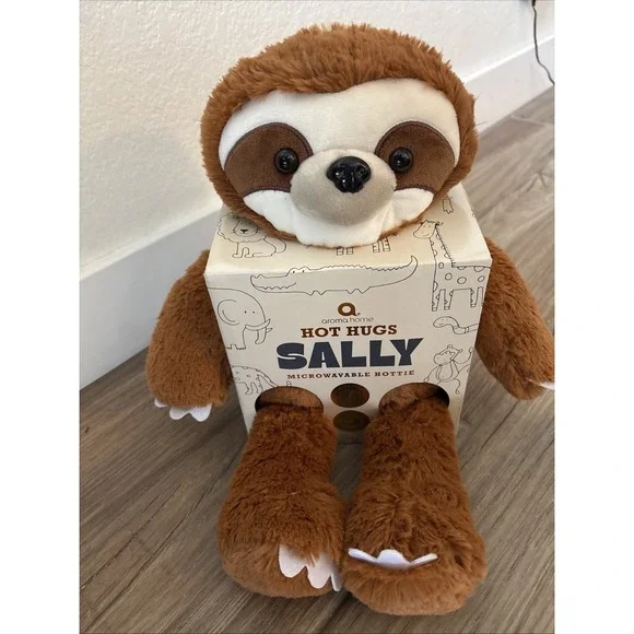 Hot Hug Sloth Stuffed‎ Animal Plush w/Microwaveable Hottie Lavender Pouch NWT