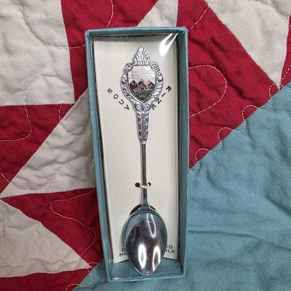Grand Canyon National Park Arizona Souvenir Spoon Chrome Plated Vintage In Box