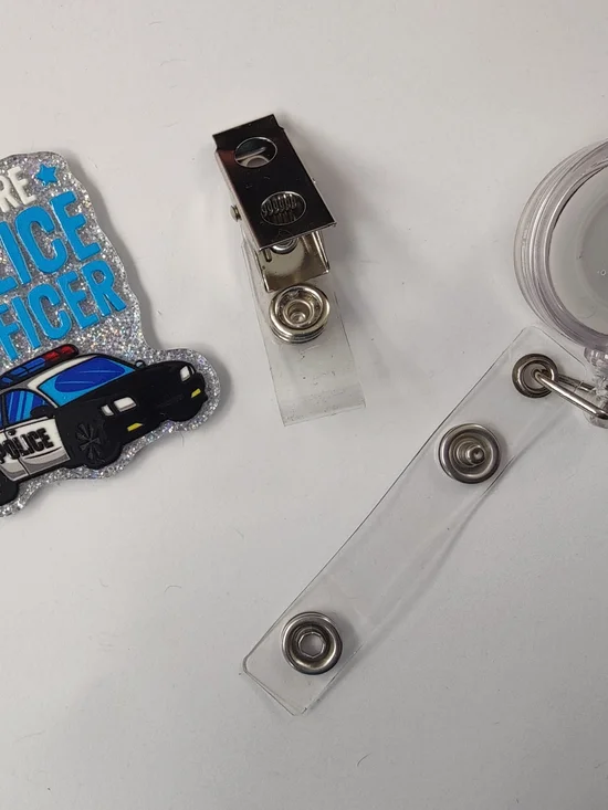 Handmade Badge Reel- Future Police