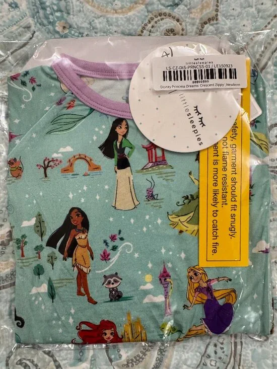 Little Sleepies Disney Princess Dreams Crescent Newborn