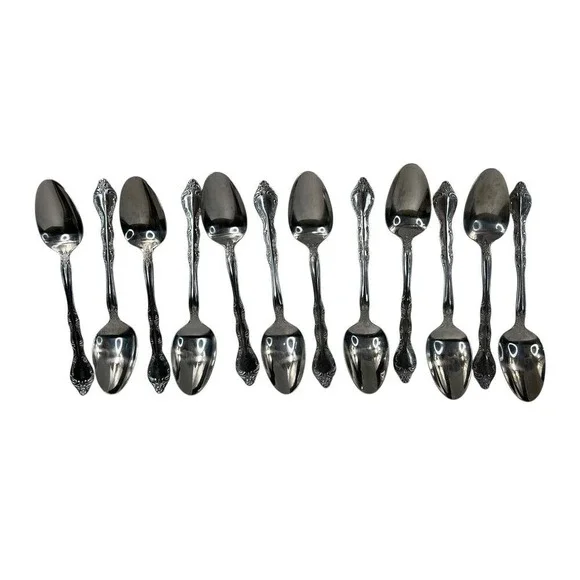 Michael Lloyd Lot Of‎ 12 Teaspoons Stainless Flatware Stainless Replacement