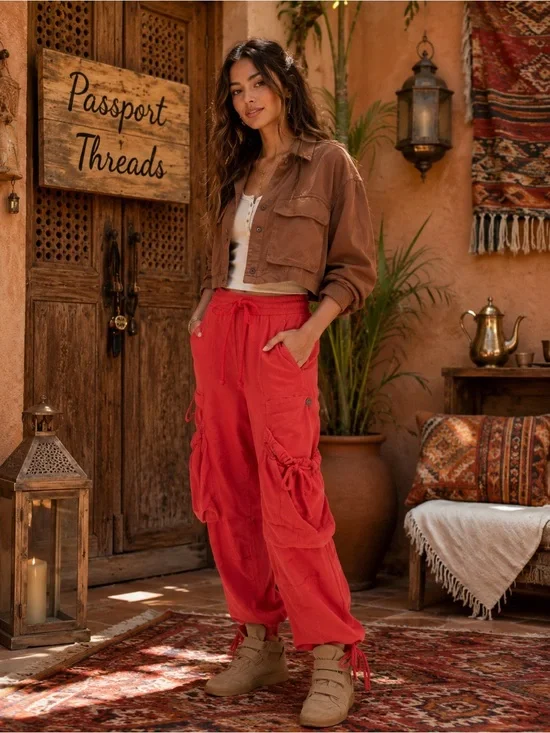 Free People We The Free Ashton Pull on Cargo Pants Size S NWT