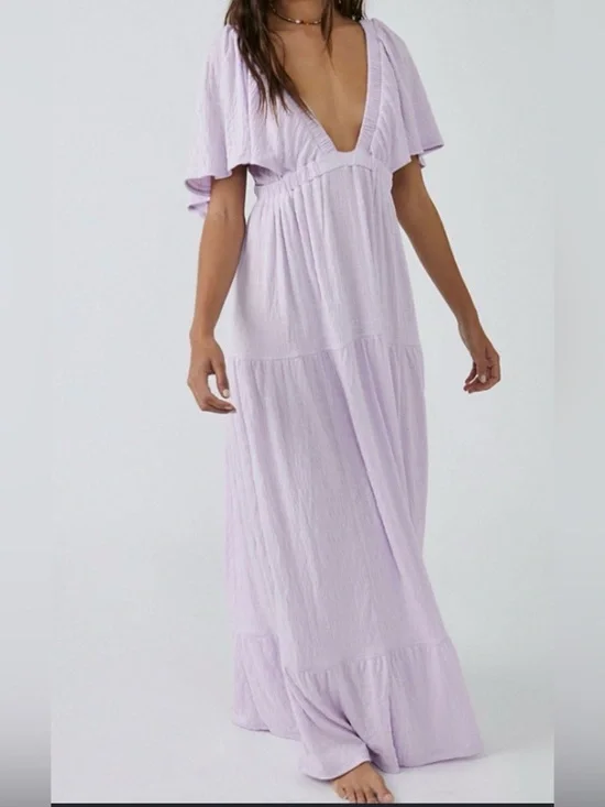 Free People Beach Lilac La La Maxi Dress