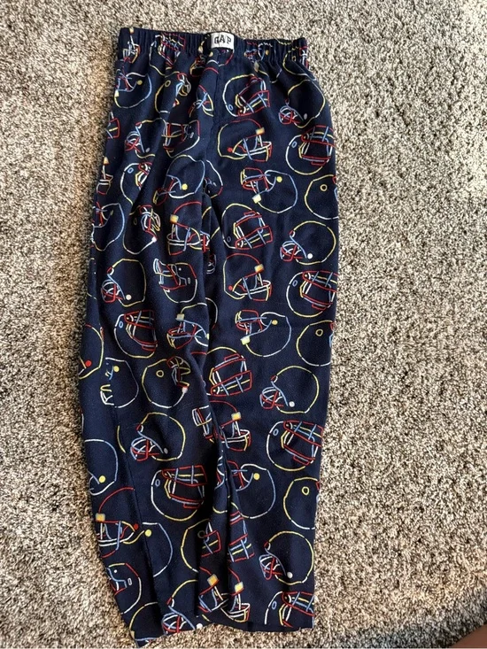 GAP Navy Joggers with Multicolor Football Helmet Print