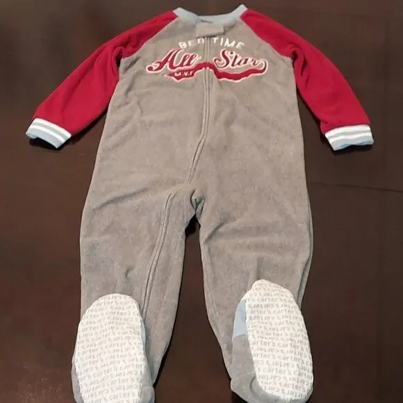 Carter's Gray Footed Pajamas Sz 3T