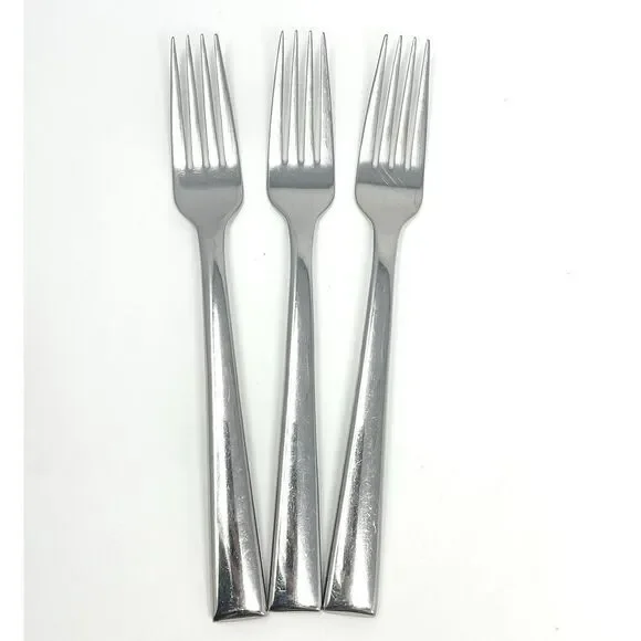 Lenox Continental Dining Stainless Steel 18/10 Dinner Forks 8 3/8” Set Of 3