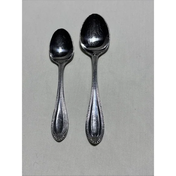 Leonard‎ Silver R Stainless Boston Bead Tsp &Tbsp