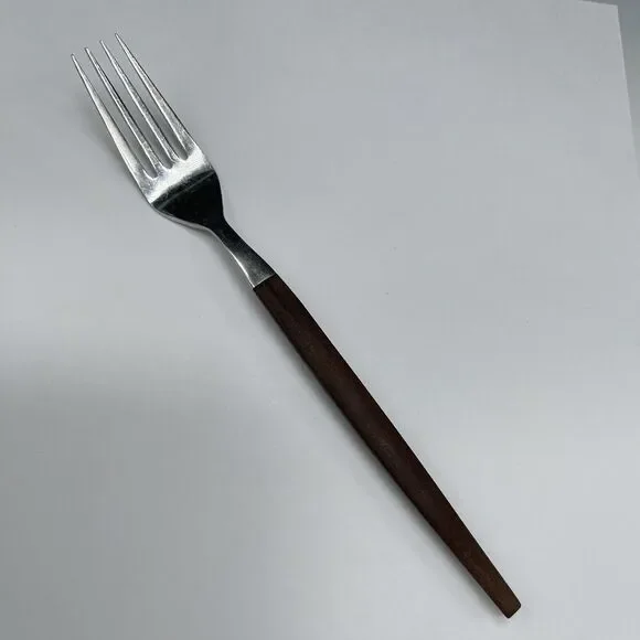 (1) Vintage Epic Forged Stainless Steel‎ Japan Flatware LONG FORK Canoe